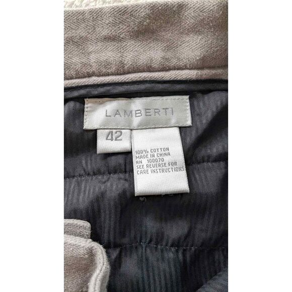 Lamberti Italian Clothing Brand Cotton Chino Shorts Gray, Size 42 - Picture 3 of 4